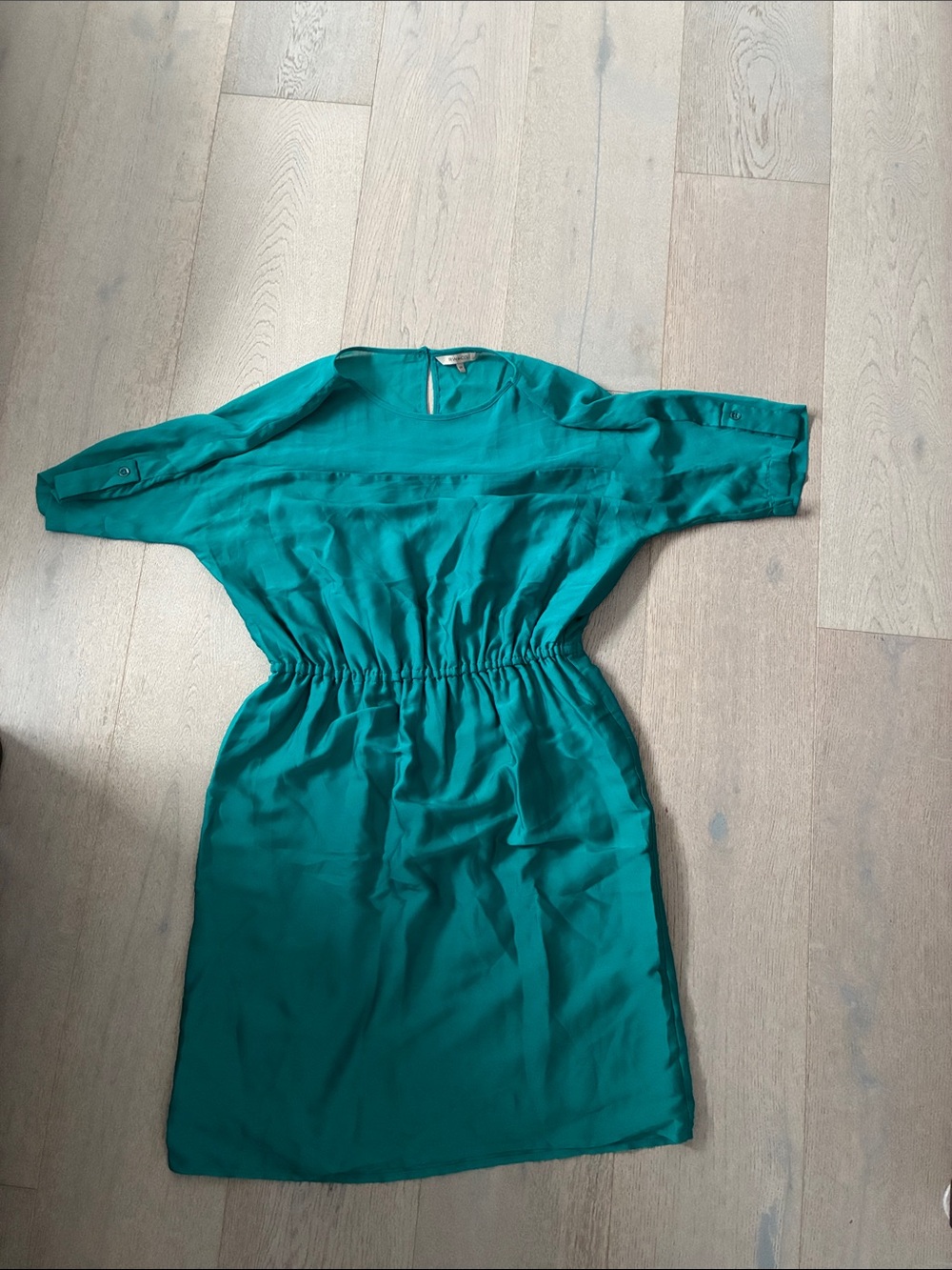 RW&CO - Women’s Teal Elastic-Waist Dress